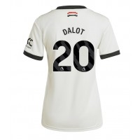 Maglia Calcio Manchester United Diogo Dalot #20 Terza Divisa Donna 2024-25 Manica Corta